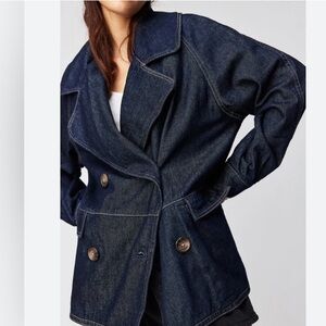 Free People Denim Car Denim Jacket. Size medium